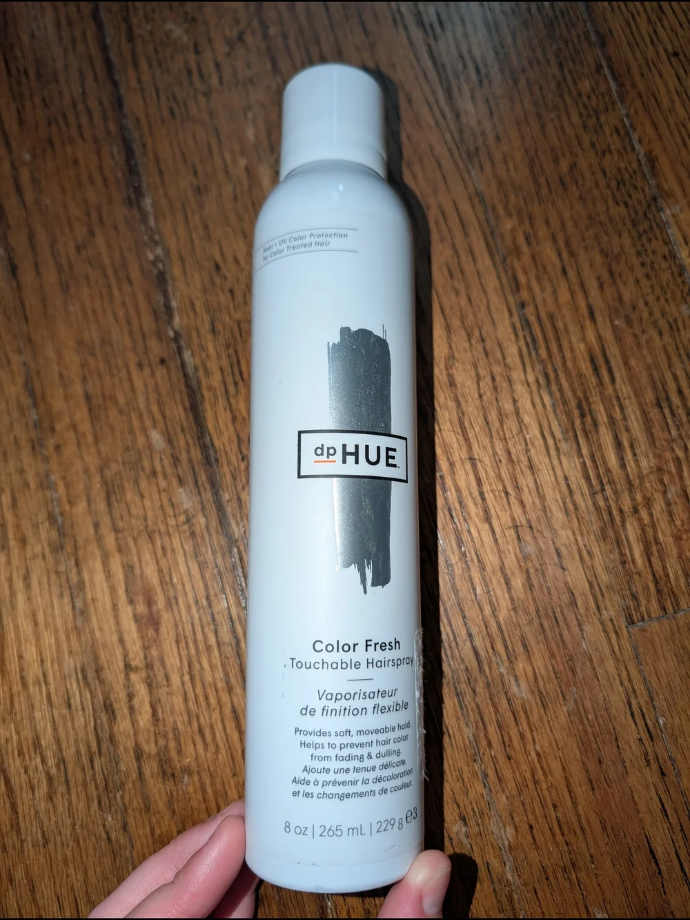 HUE Color Fresh Touchable Hairspray — White